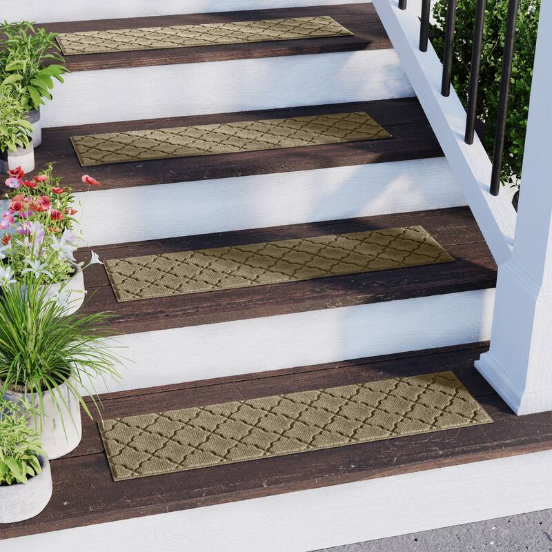 WaterHog Cordova 8.5"x30" Indoor/Outdoor Stair Treads Set/4 8.5x30 Bed Bath & Beyond 38370573